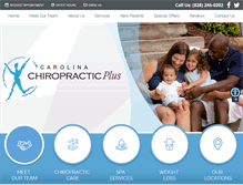 Tablet Screenshot of carolinachiroplus.com
